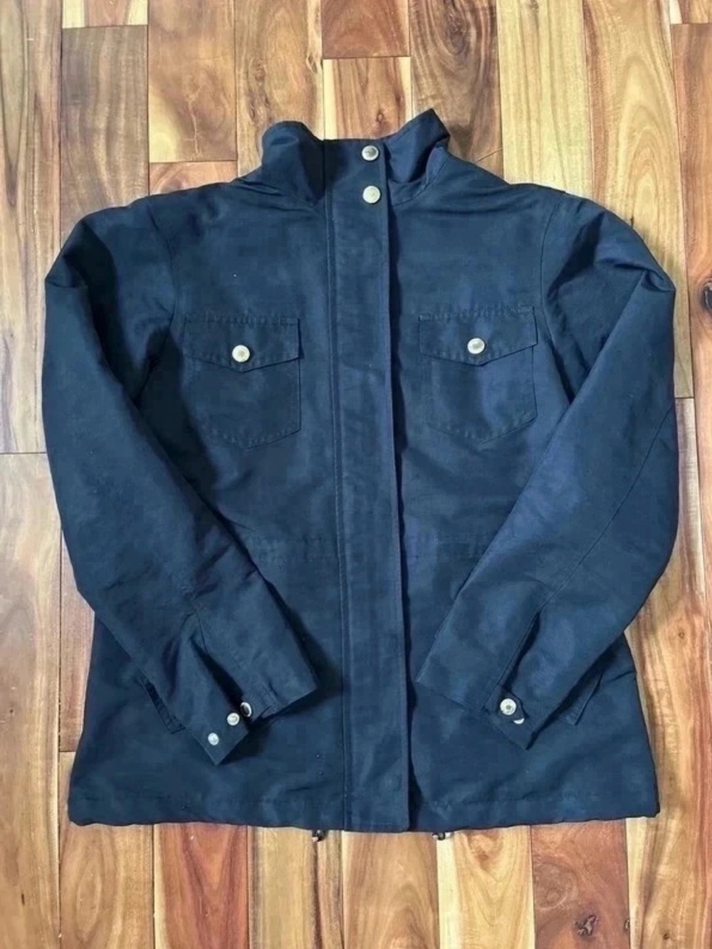 Ralph Lauren black water resistant field jacket with gold hardware - medium